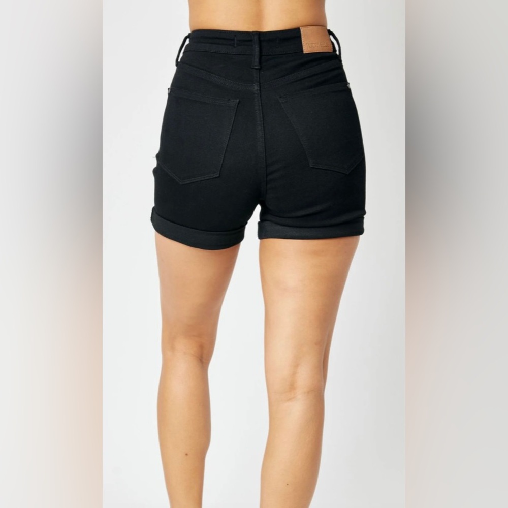 Judy Blue Women's Black Jean Shorts - Picture 2 of 7